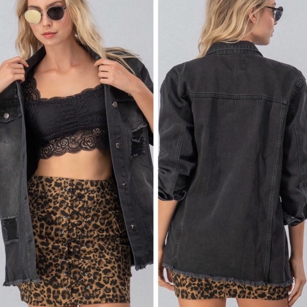 Distressed Jean Jacket - Picture 5 of 8